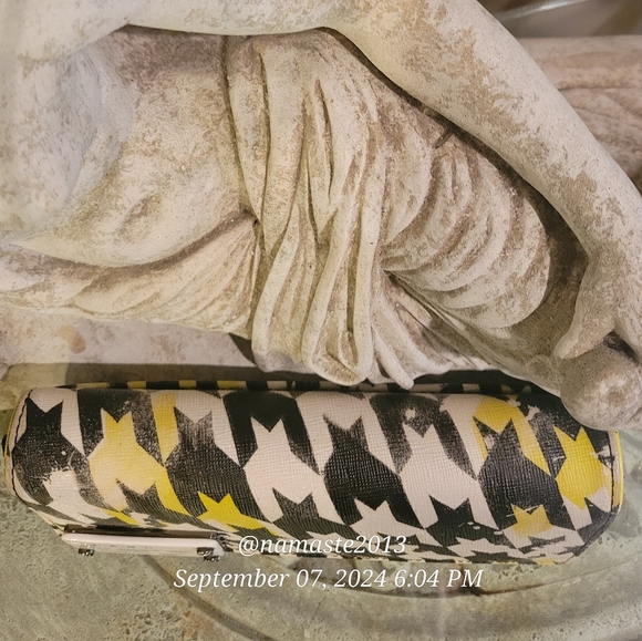 L.A.M.B. Gwen Stefani Acid Wash Wallet Leather Canvas Designer Celebrity #28 - Picture 2 of 13